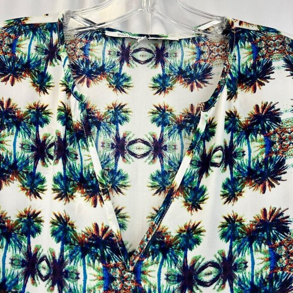 Collective Concepts Women’s Sleeveless Sheer Tunic Top V-Neck Size Small - Picture 3 of 8